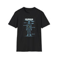 Human Technical Schematic - Black T-Shirt