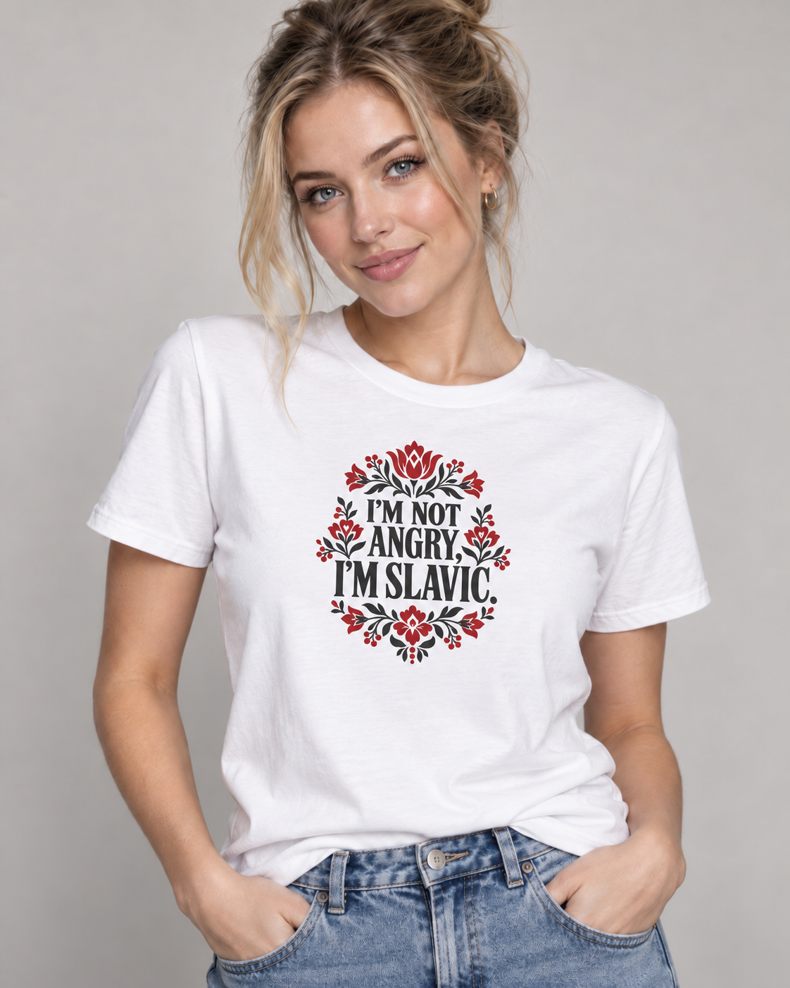 I'm Not Angry, I'm Slavic — Women's Softstyle Tee
